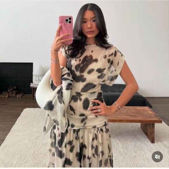 NWT ZARA ANIMAL PRINT VOLUMINOUS DRESSβZW COLLECTION - Picture 5 of 15